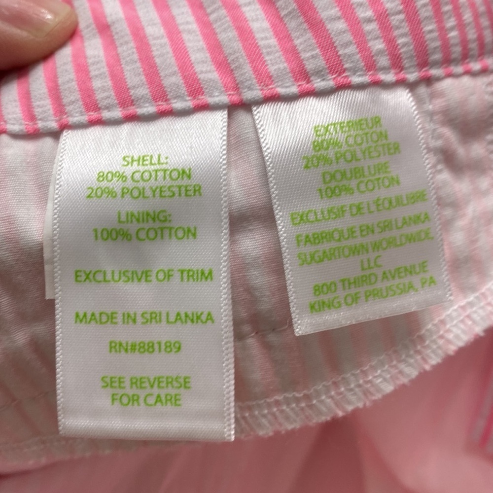 Lilly Pulitzer Kelly short pink tropics seersucker size 10. NWT. - Picture 9 of 10